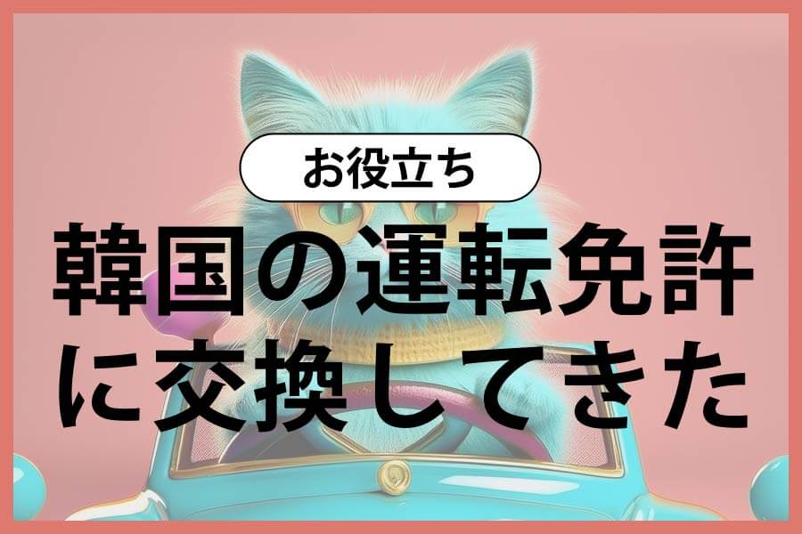 日本の運転免許証を韓国の運転免許証に変更してきました